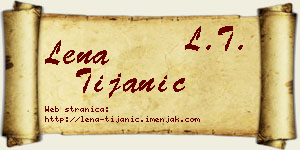 Lena Tijanić vizit kartica